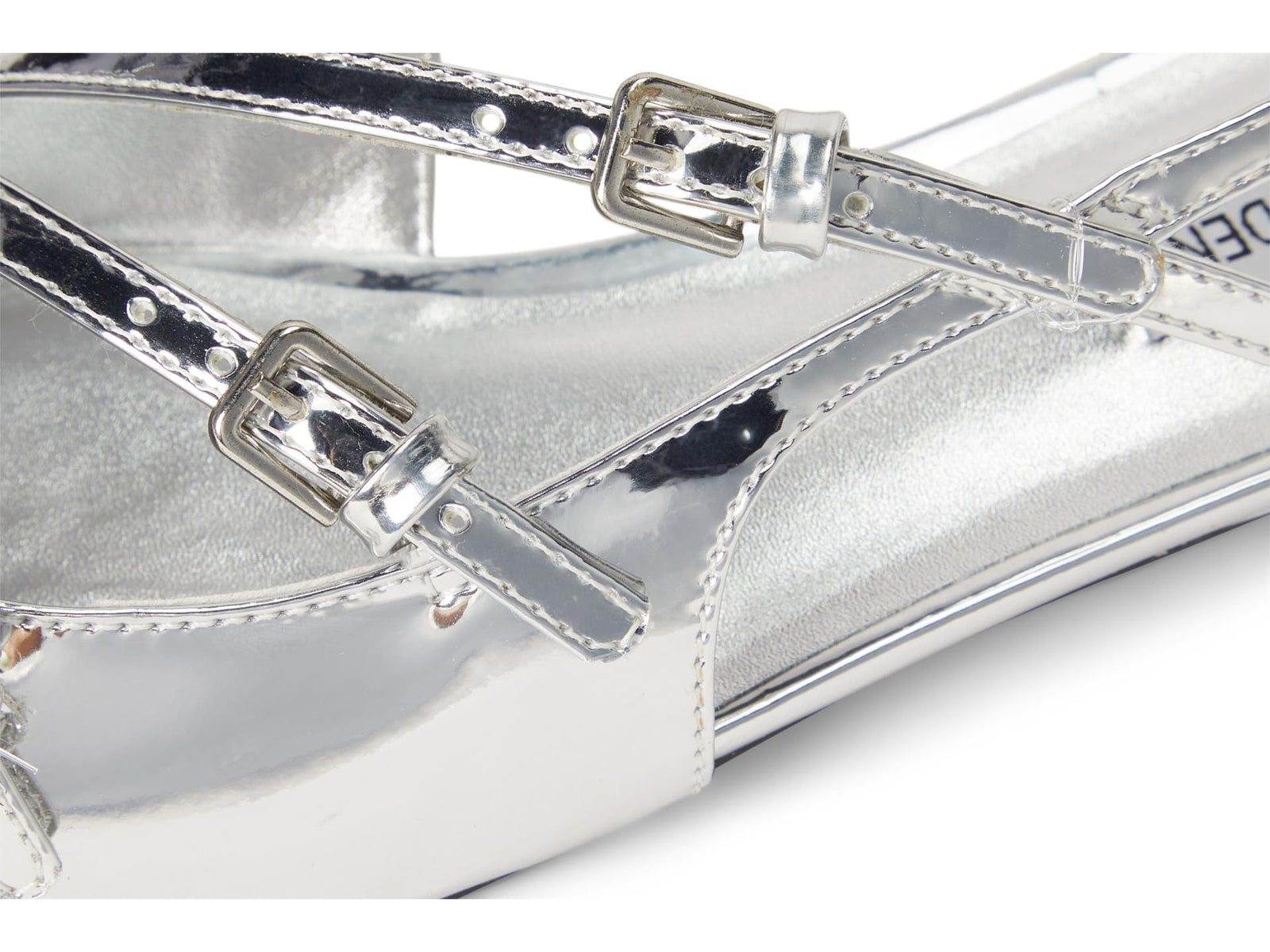 Steve Madden Women's Peony Mule, Silver, 8.5