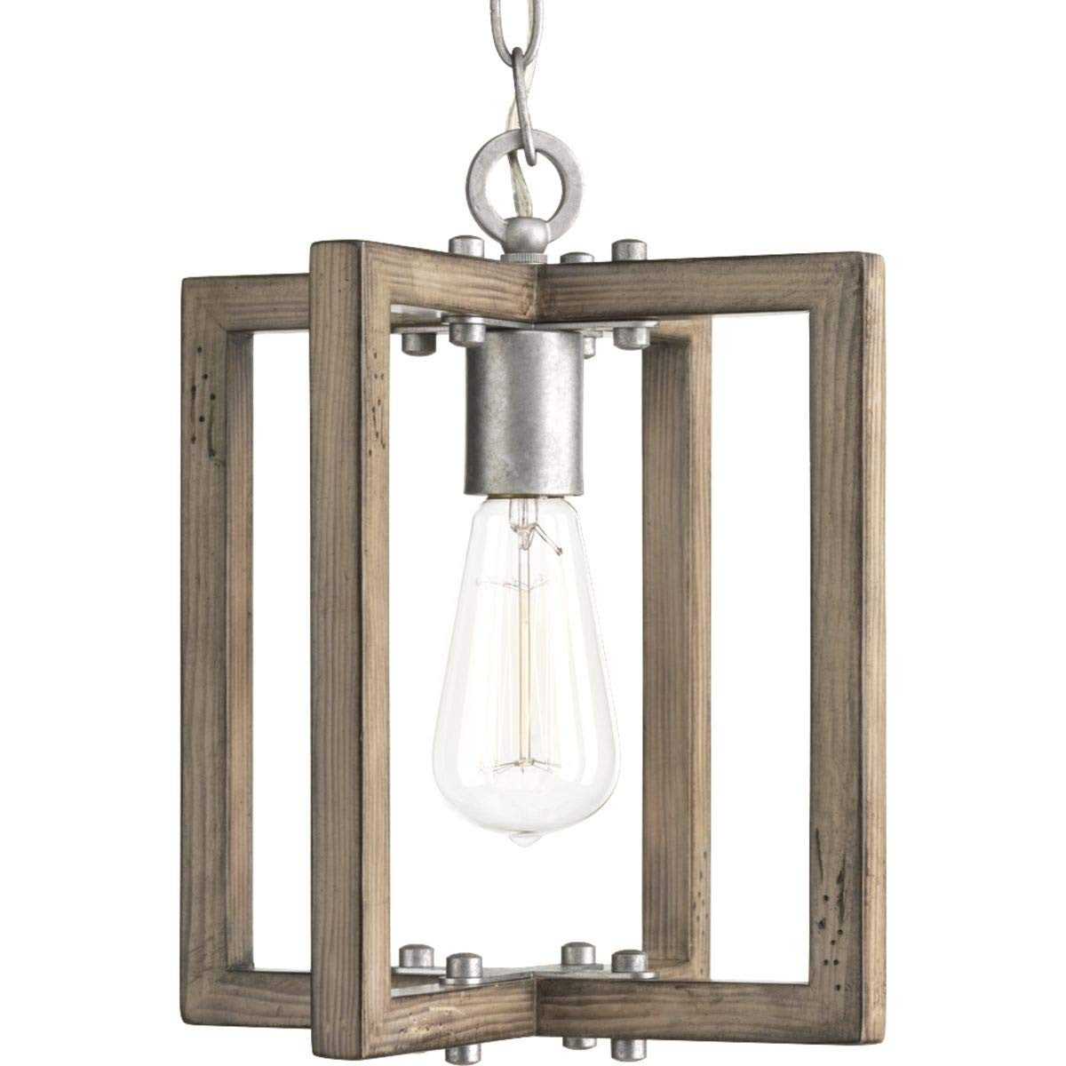 Progress Lighting Cinq Collection 1-Light Antique Bronze Antique Mirror Glass