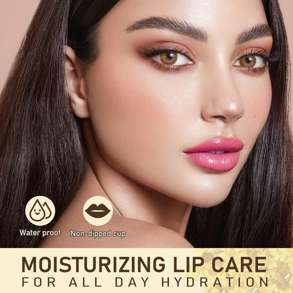Flower Lip Balm - Color Changing Lipstick Jelly Lip Stain for Perfect Pink