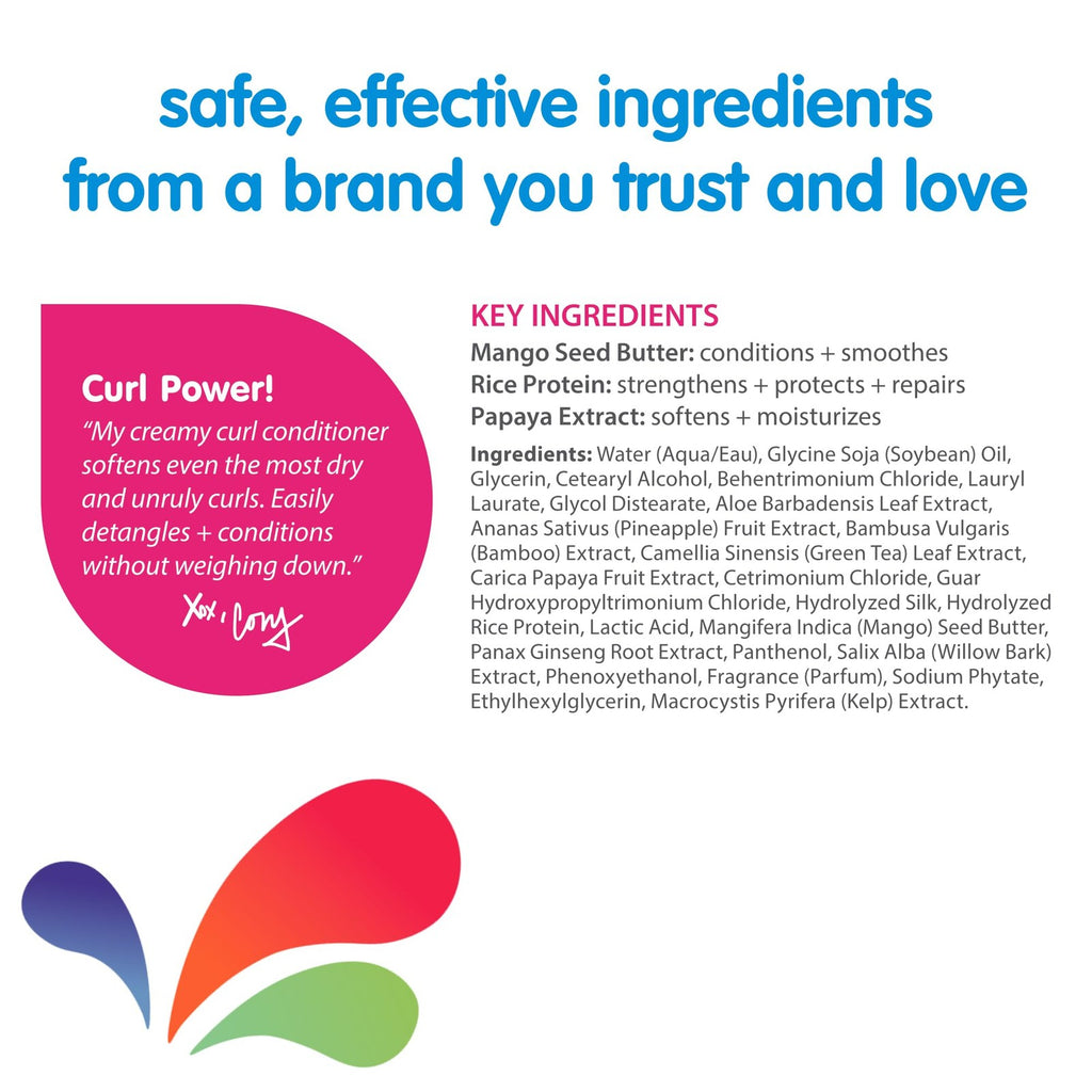 SoCozy Curl Conditioner for Kids Curly Hair (16 Fl Oz Pump) Helps Soften Dry &