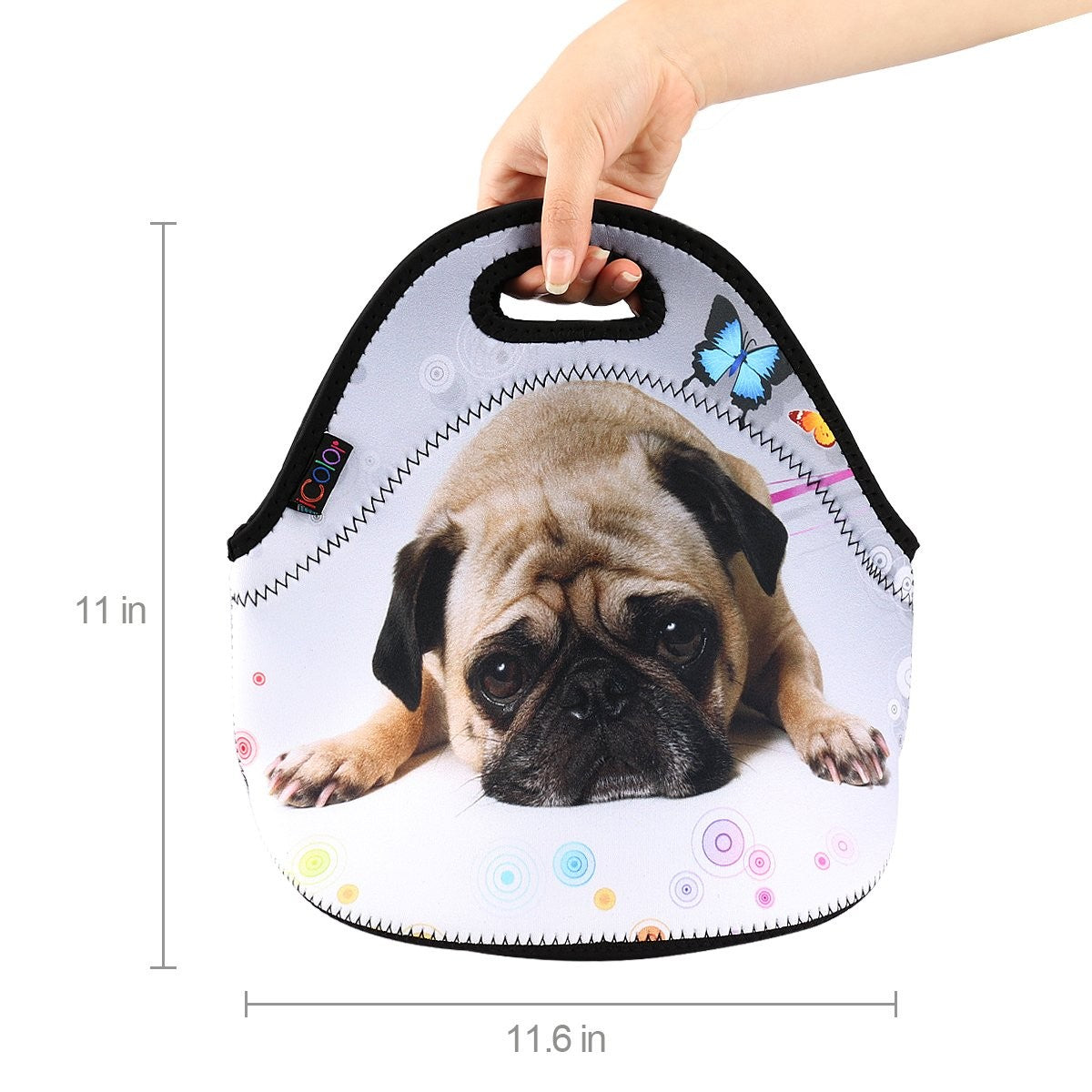 iColor Lunch Bag, Neoprene, YLB-138, Unisex, Meal Holder, Waterproof,