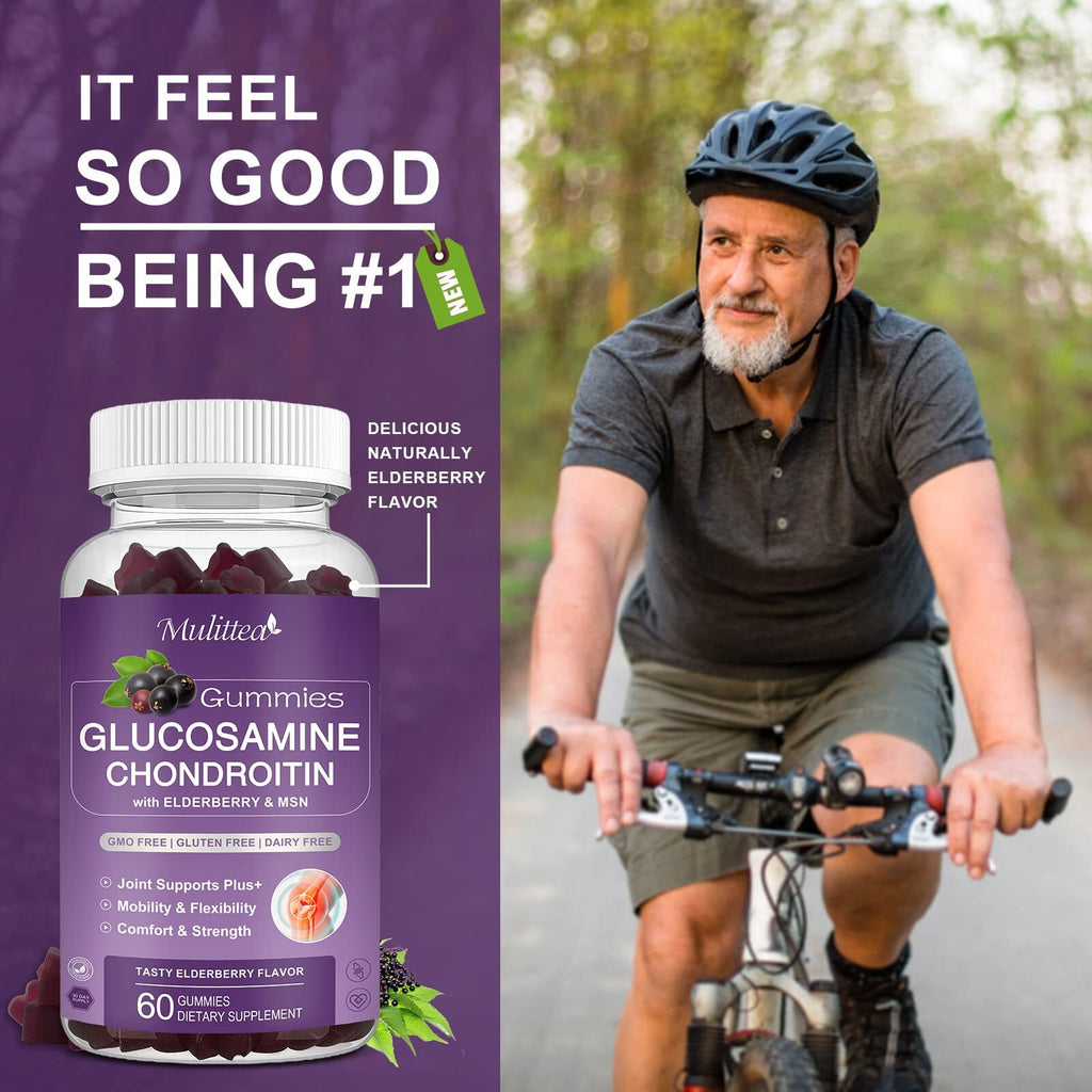 Mulittea Glucosamine Chondroitin Gummies - Extra Strength Joint Support