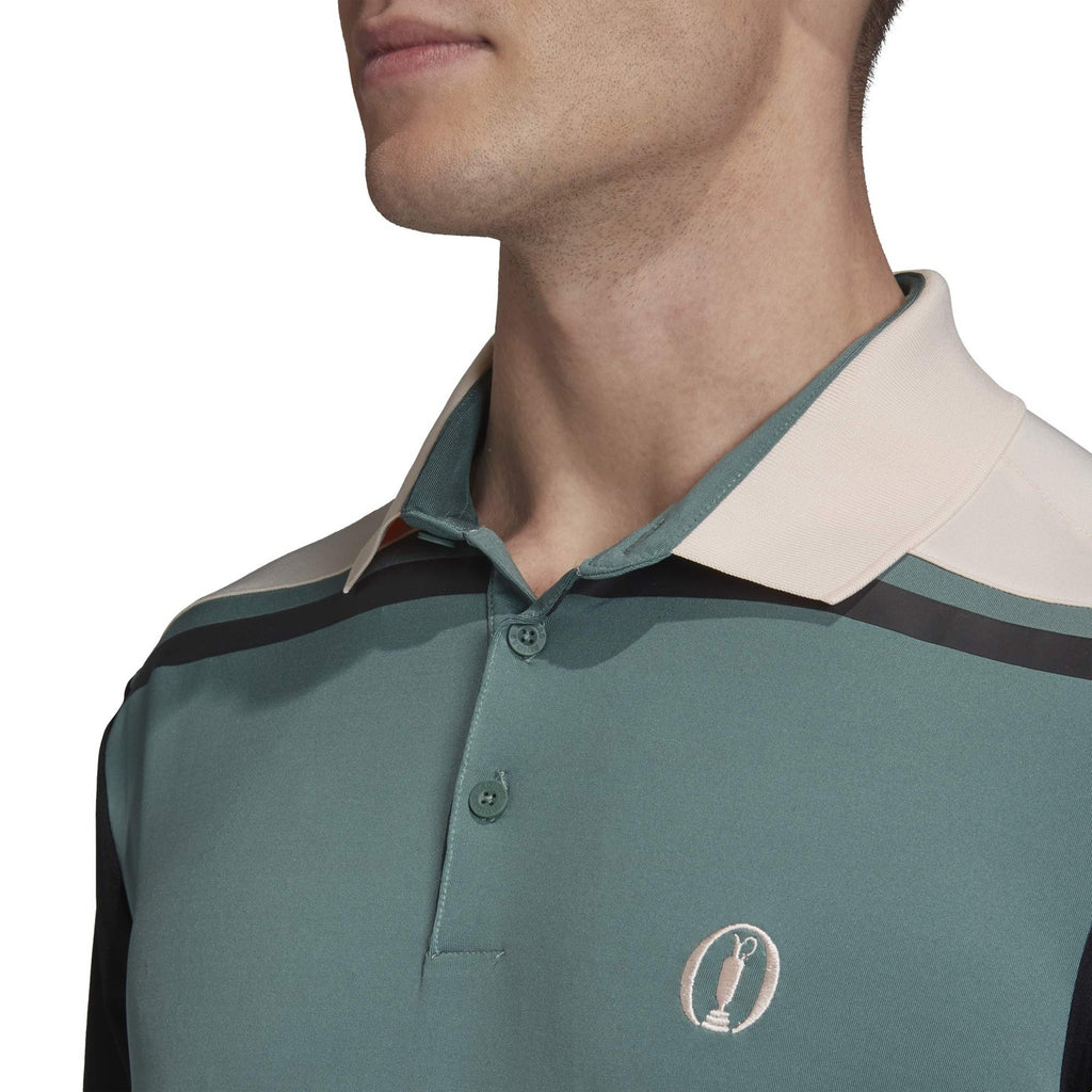 adidas Golf The Open Collection Ultimate 365 3 Stripe Stripe, Green, 2XL