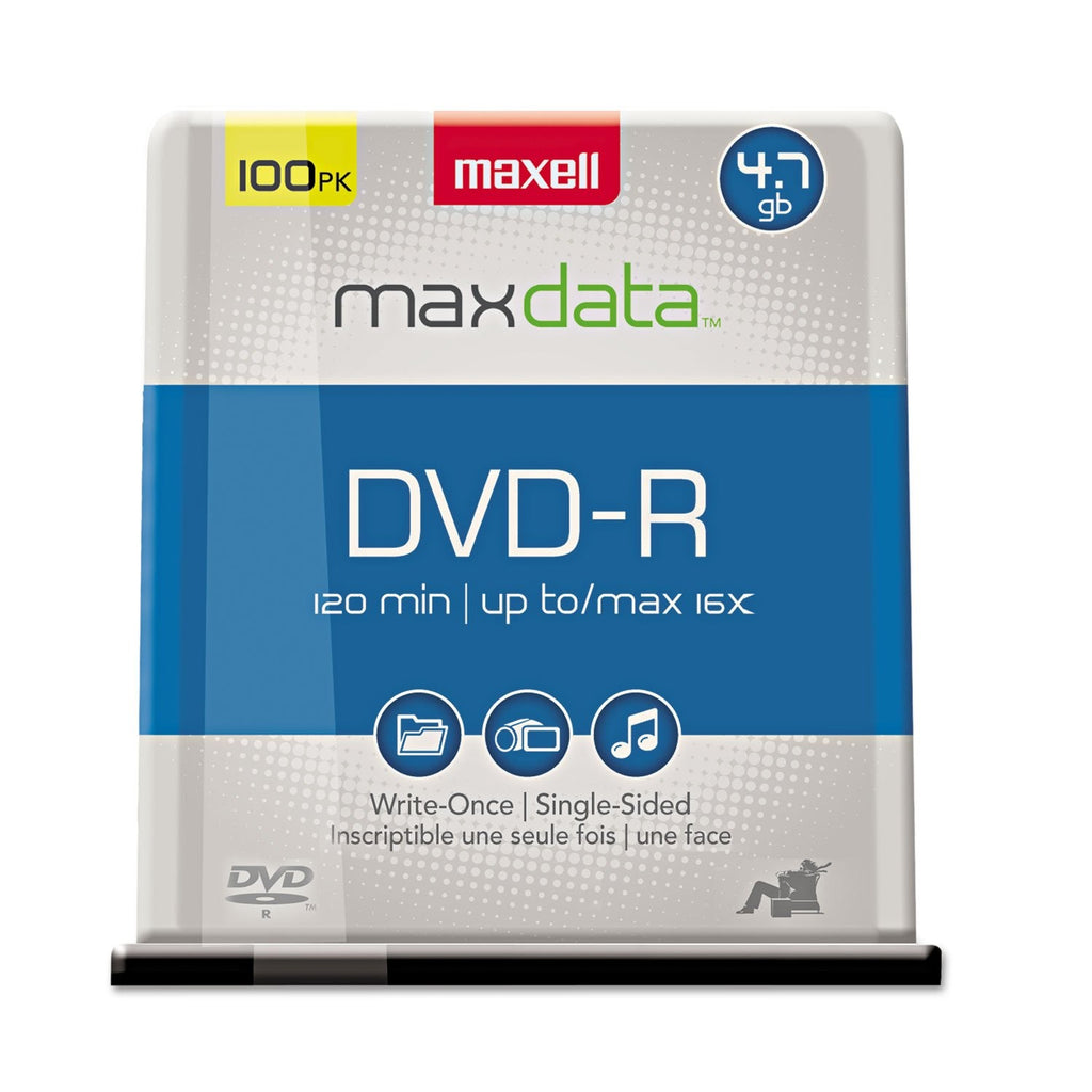 Maxell 638002 DVD-R Discs, 4.7GB, 16x, w/Jewel Cases, Gold, 5/Pack