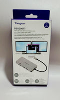 Targus® USB-C Dual HDMI™ Travel Dock, 4-1/2"H x 3"W x 7/8"D, Silver, DSU200TT