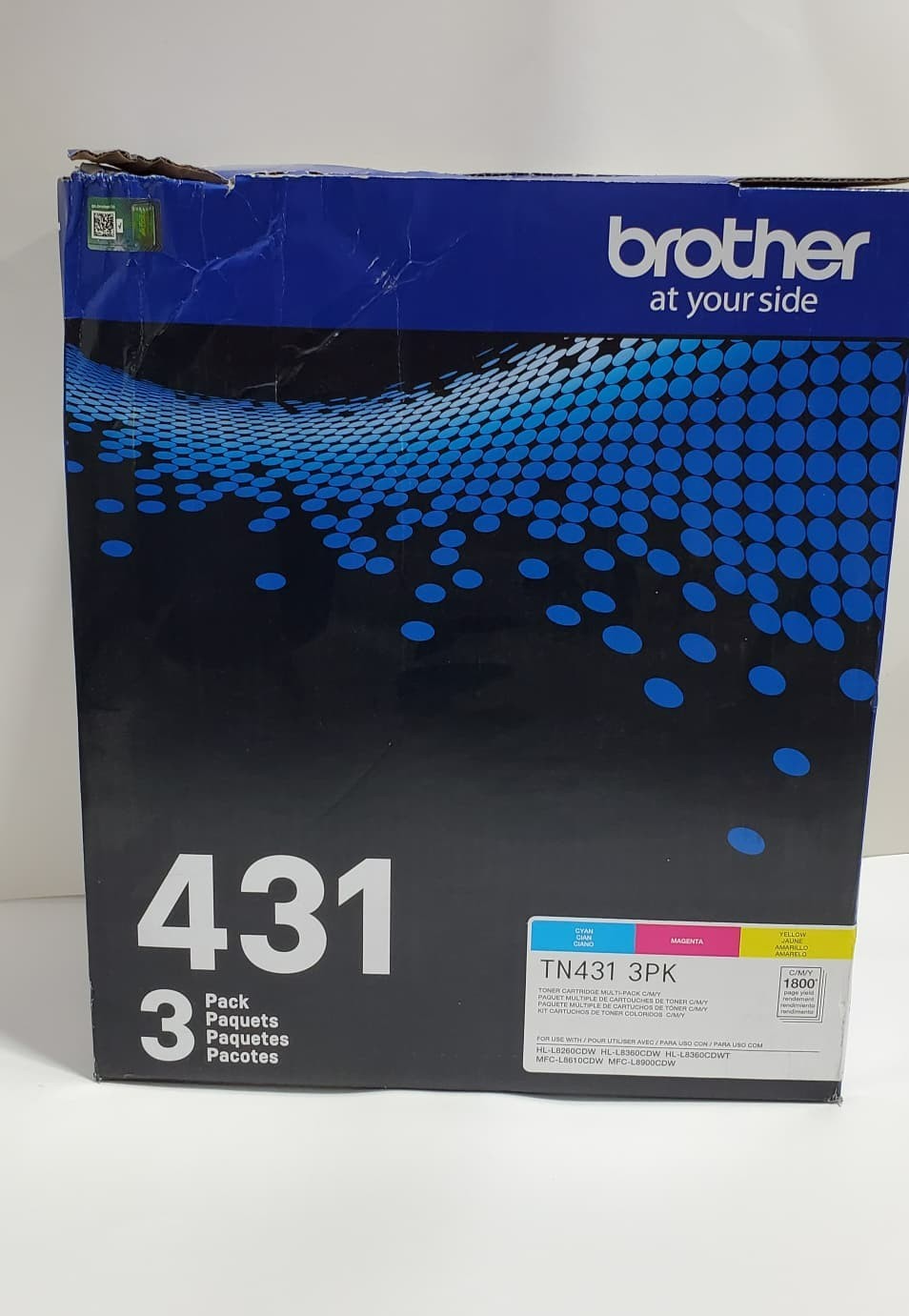 Brother TN4313PK Genuine Toner 3 Pack TN431C TN431M TN431Y Cyan Magenta Yellow
