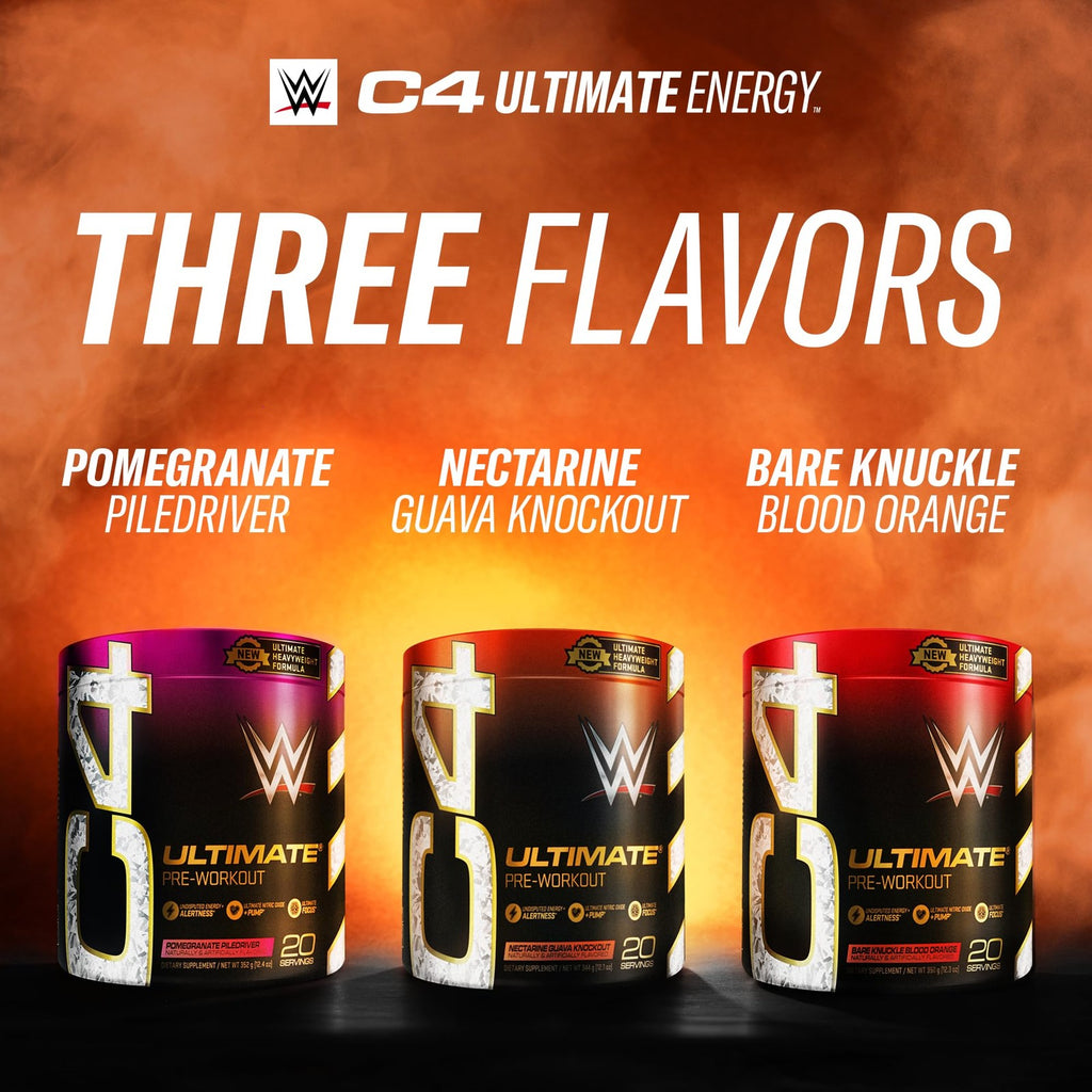 Cellucor C4 Ultimate x WWE Pre Workout Powder Nectarine Guava Knockout - Sugar