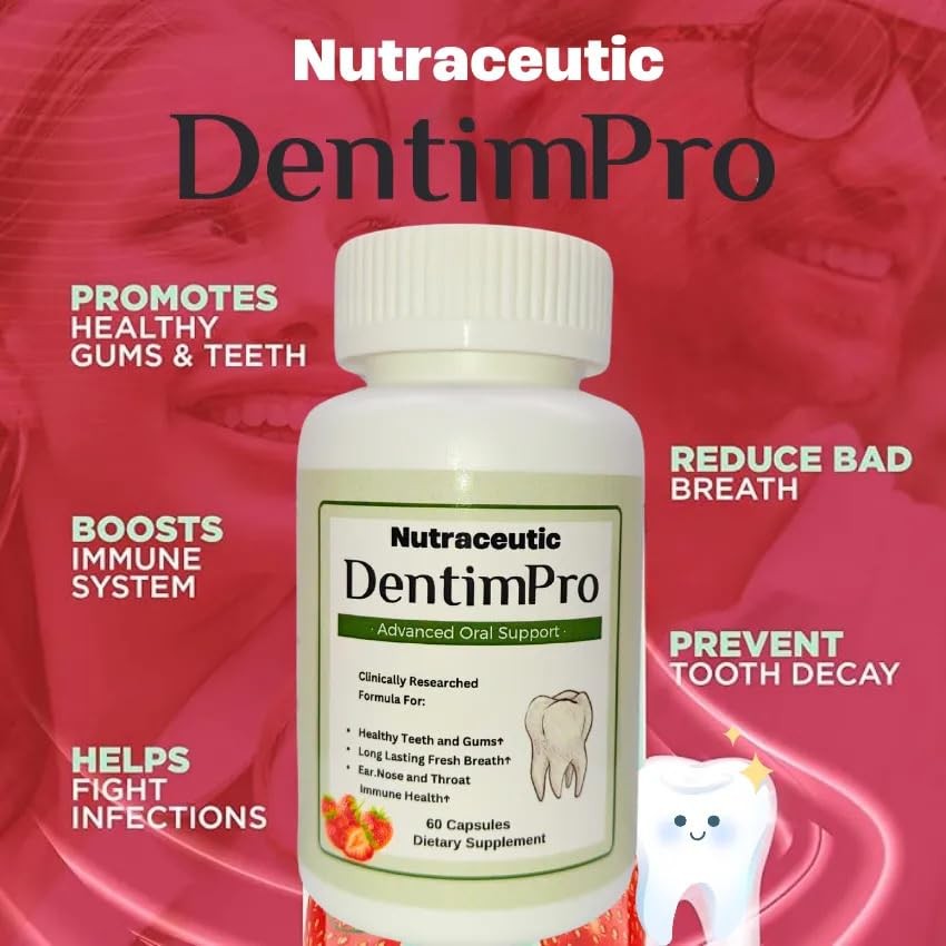 DentimPro Oral Support ⁠Healthy Teeth and Gums, Long Lasting Fresh Breath, Ear.