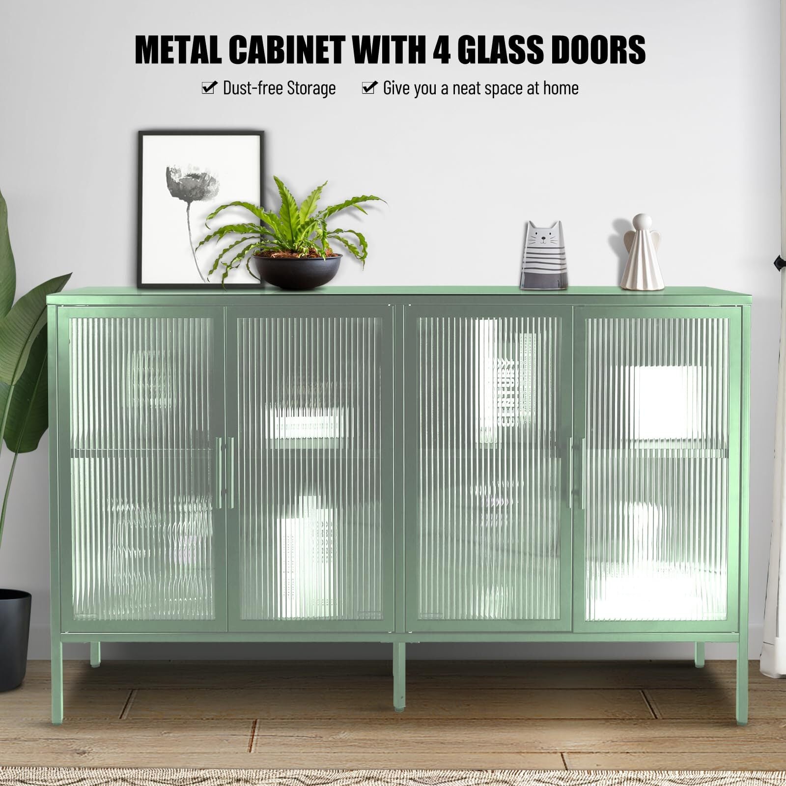 SPOFLYINN Sideboard Buffet Cabinet Kitchen Pantry Storage Cabinet