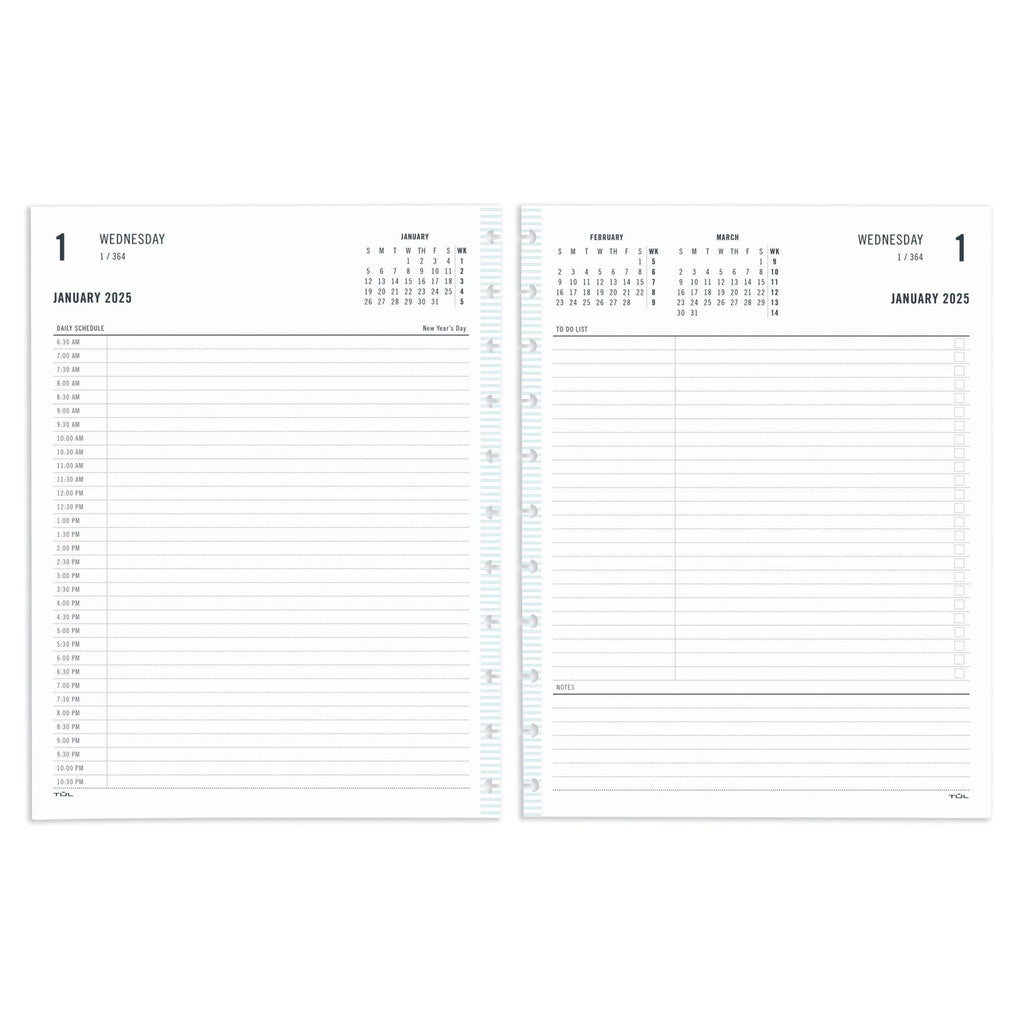 2025 TUL® Discbound Daily Planner Refill Pages, Letter Size, Fashion, January To