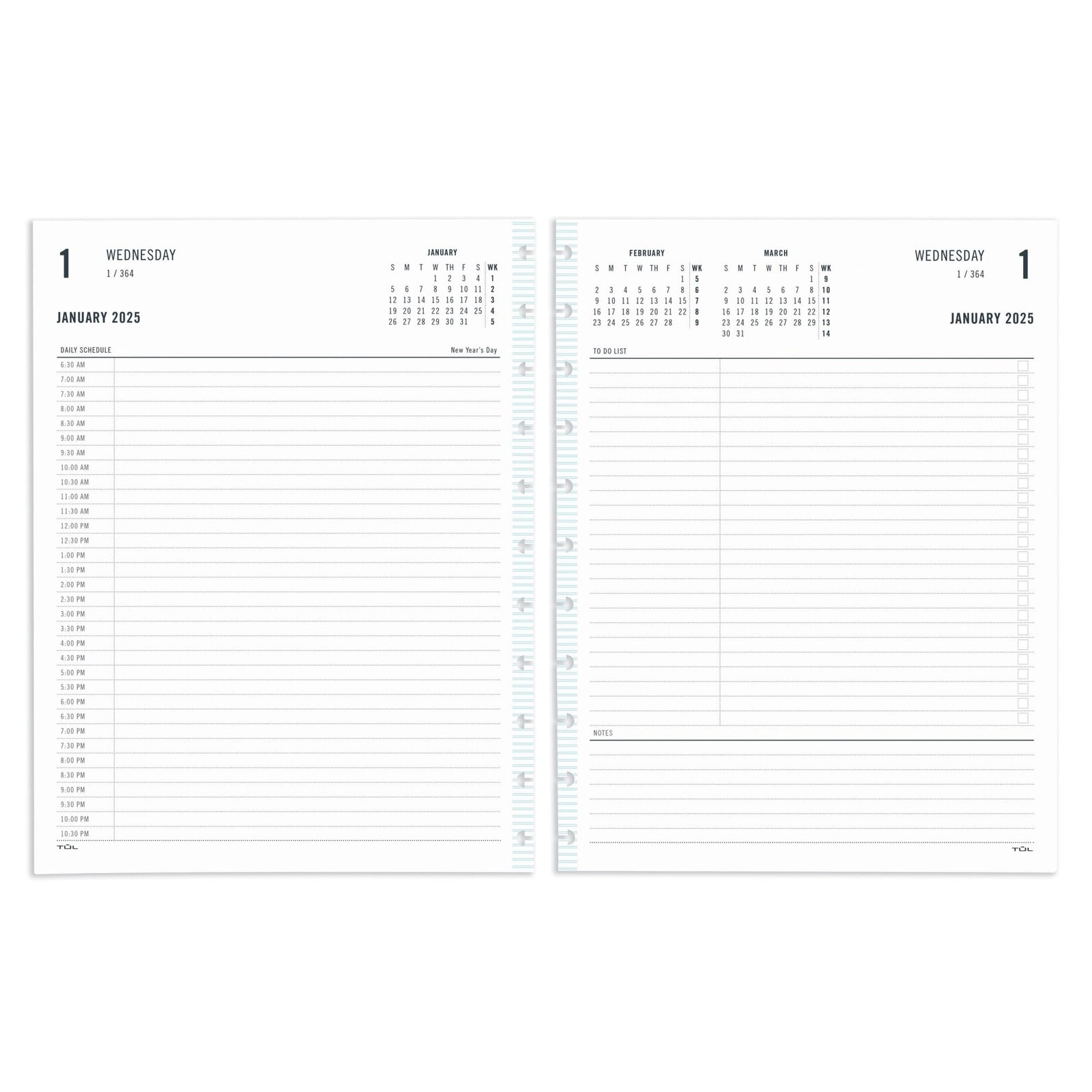2025 TUL® Discbound Daily Planner Refill Pages, Letter Size, Fashion, January To