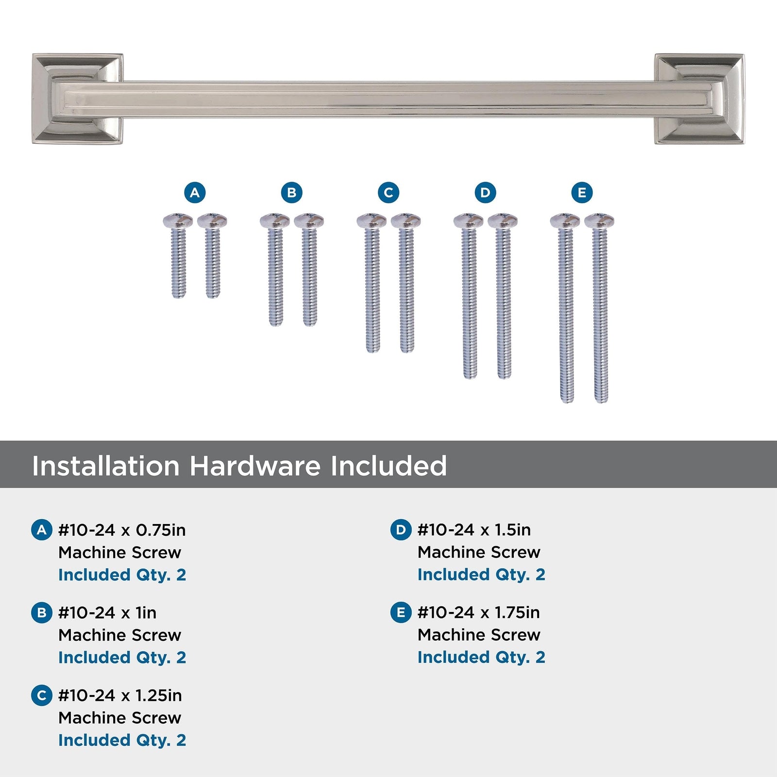 Amerock | Appliance Pull | Polished Nickel | 18 inch (457 mm) Center to Center |