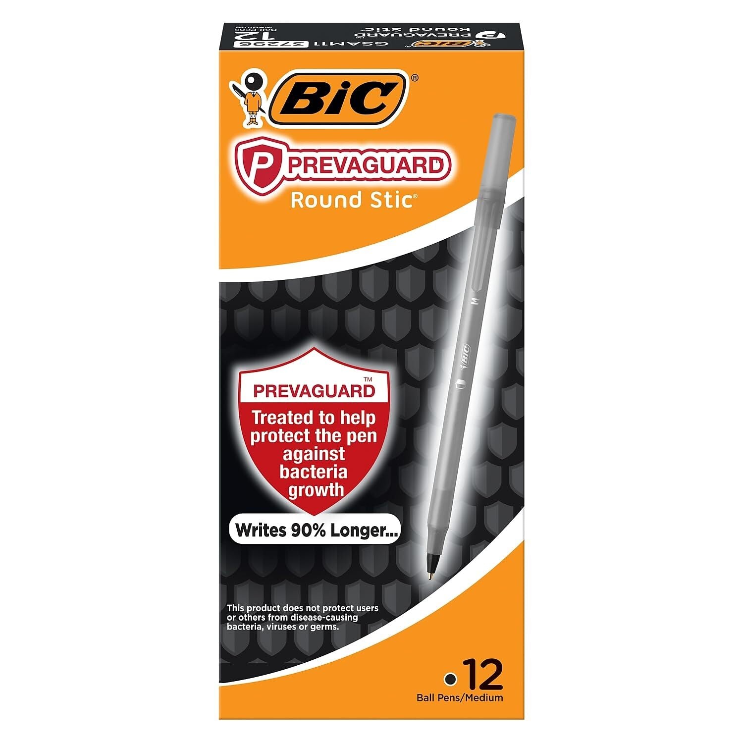 BIC PrevaGuard Round Stic Ballpoint Pen With Built-in Protection To Suppress