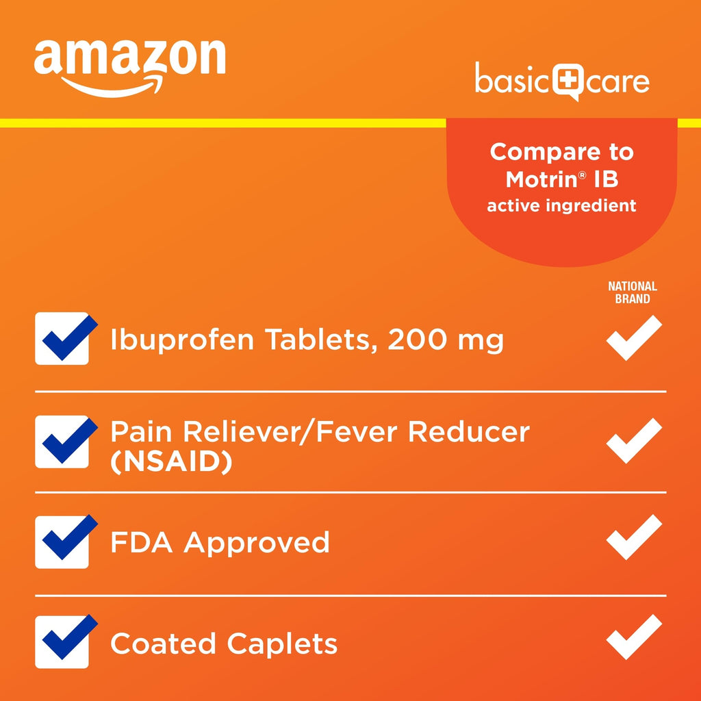 CVS Care Ibuprofen Tablets, 200 mg, Pain Reliever/Fever Reducer, 500 Count