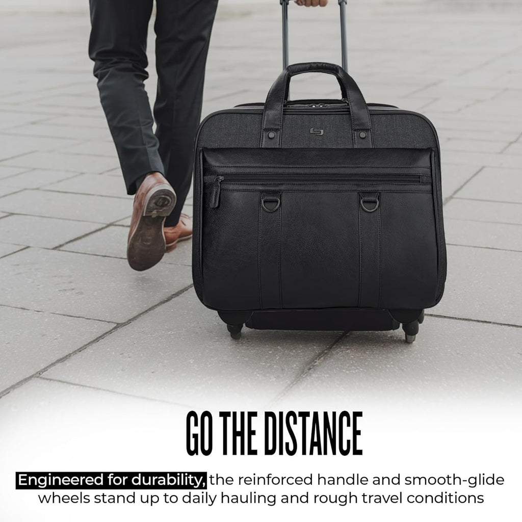 Solo New York Rolling Case with Wheels - Roller Laptop Bag, Wheeled Briefcase fo