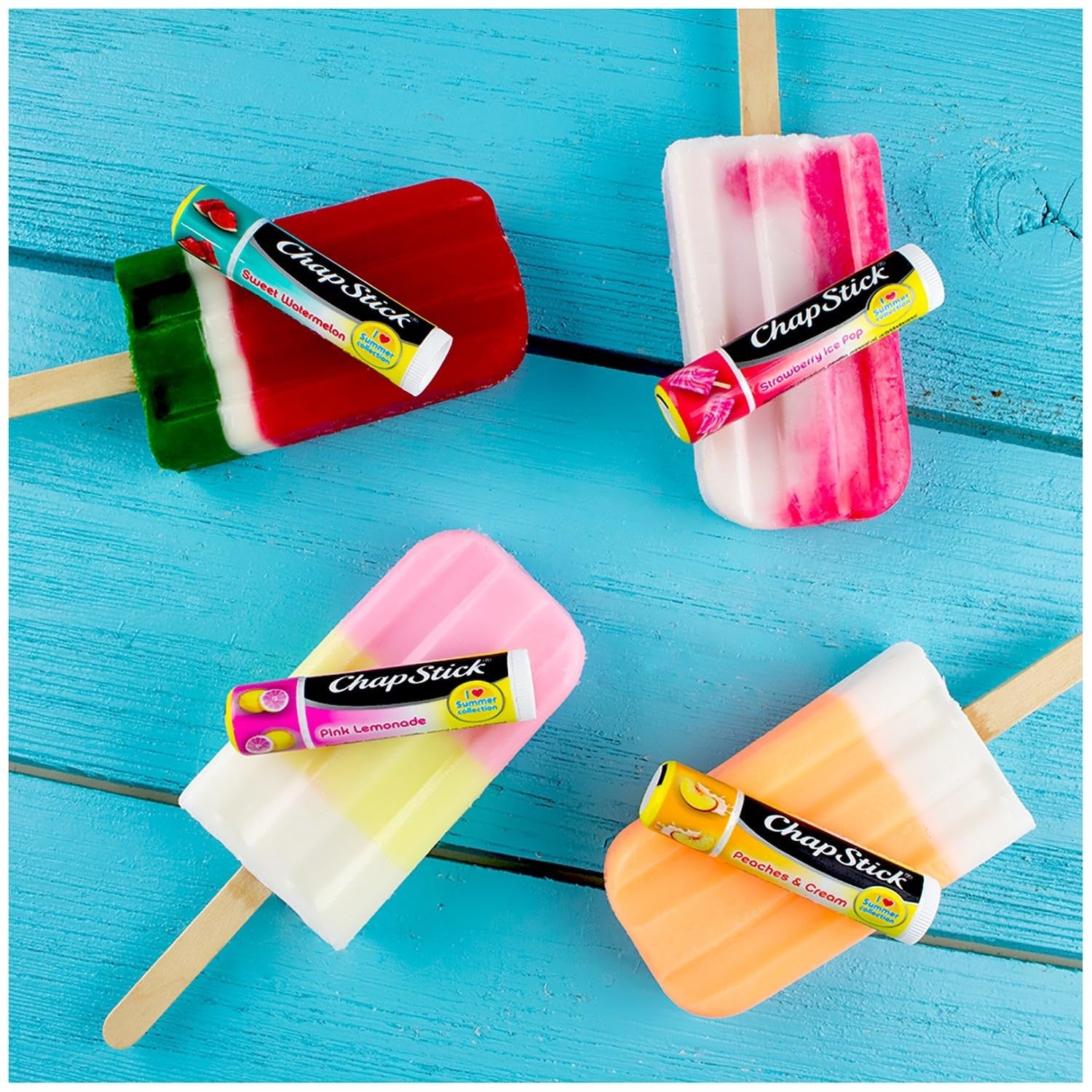 ChapStick Lip Balm, I Love Summer Collection, Variety 3-Pack – Sweet Watermelon,