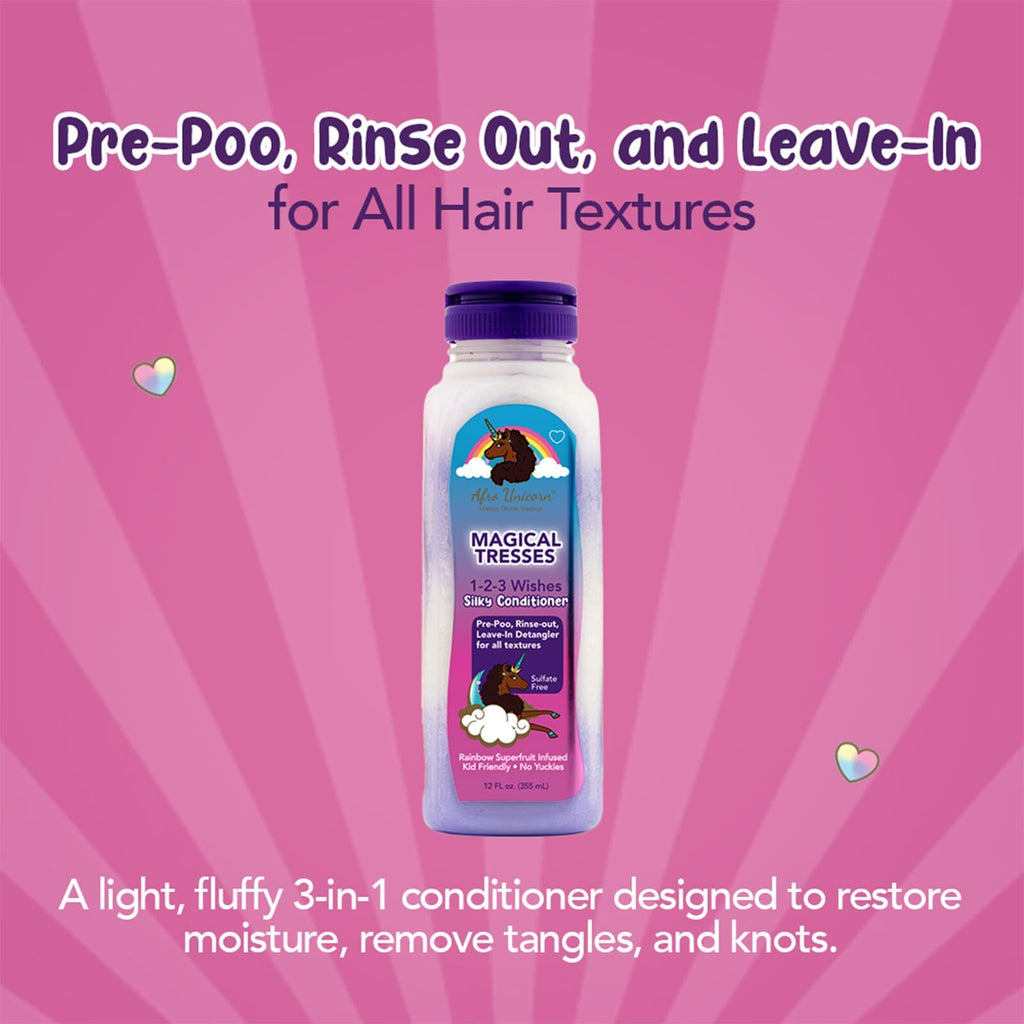 MAGICAL TRESSES by Afro Unicorn - 1-2-3 Wishes Silky Conditioner - Restores Pack