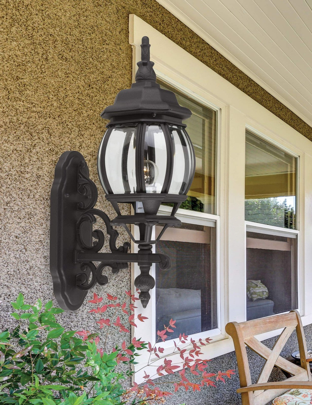 TRANS GLOBE Bel Air Lighting TG4050 BK Transitional One Wall Lantern