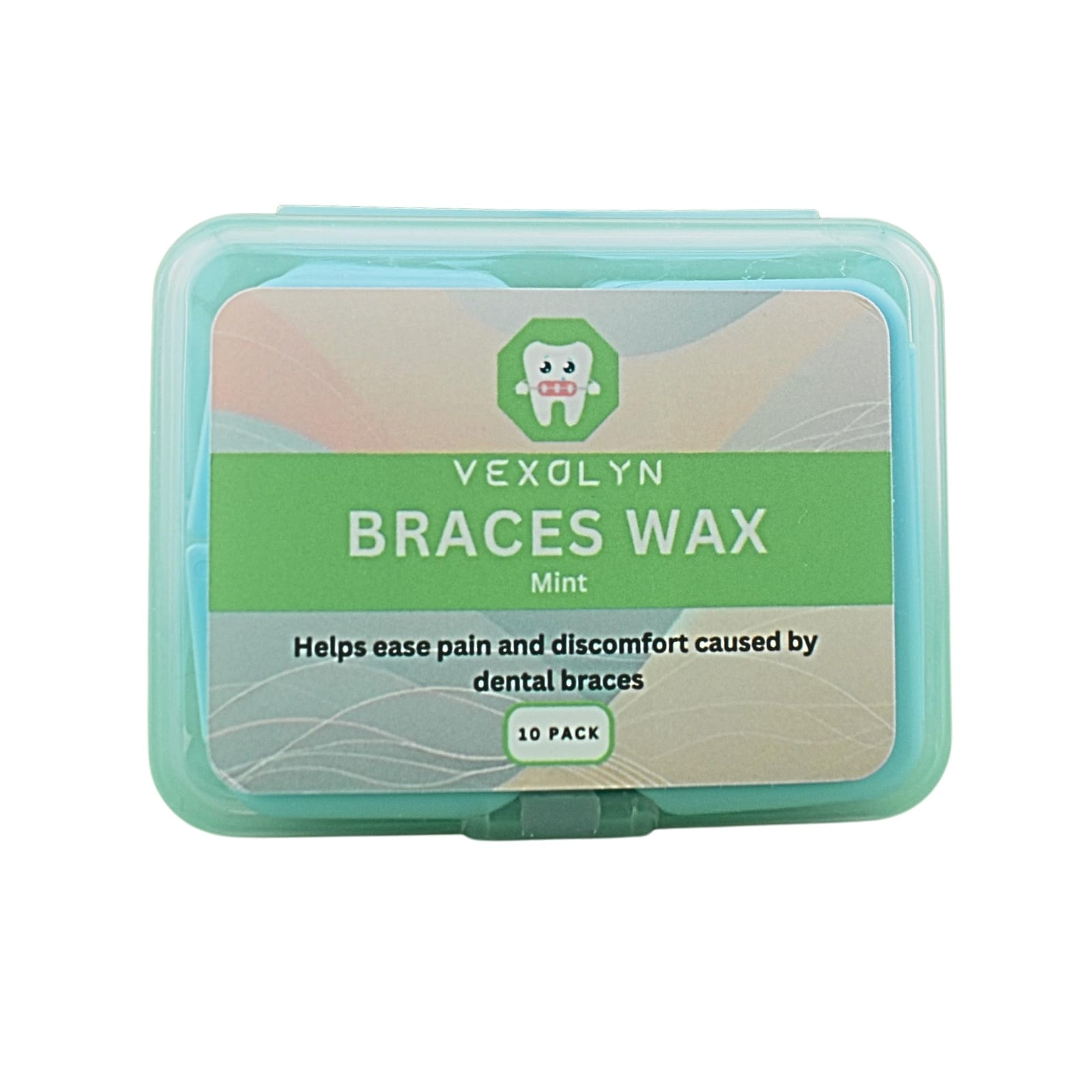 Mint Flavored Orthodontic Wax Strips, 10 Pack (50 Precut Strips) - Food Grade,