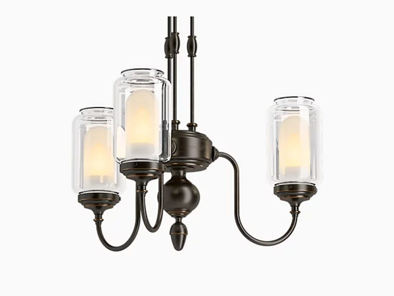 KOHLER Artifacts Chandelier Light Fixture, Three Chandelier Lighting, Adjustable