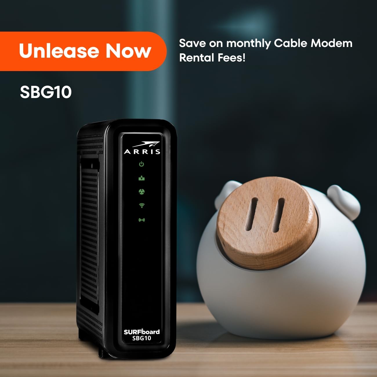 ARRIS (SBG10) - Cable Modem Router Combo - DOCSIS 3.0 16 x 4 Gigabit & AC1600
