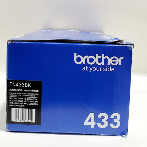 Brother TN433BK Genuine Black High Yield Toner Cartridge OEM 4,500 Pages