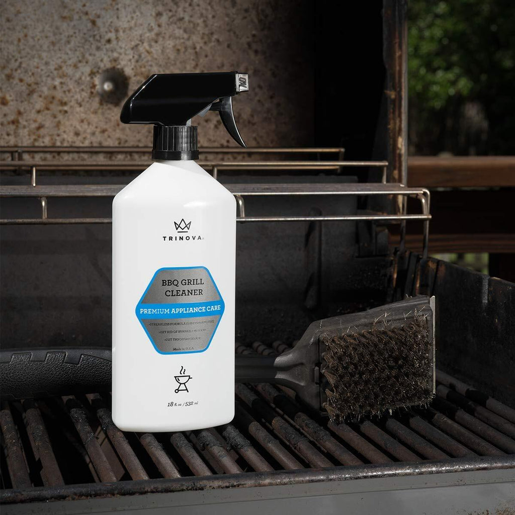 TriNova BBQ Grill Cleaning Spray - Degreaser Cleaning Solution For Grates On