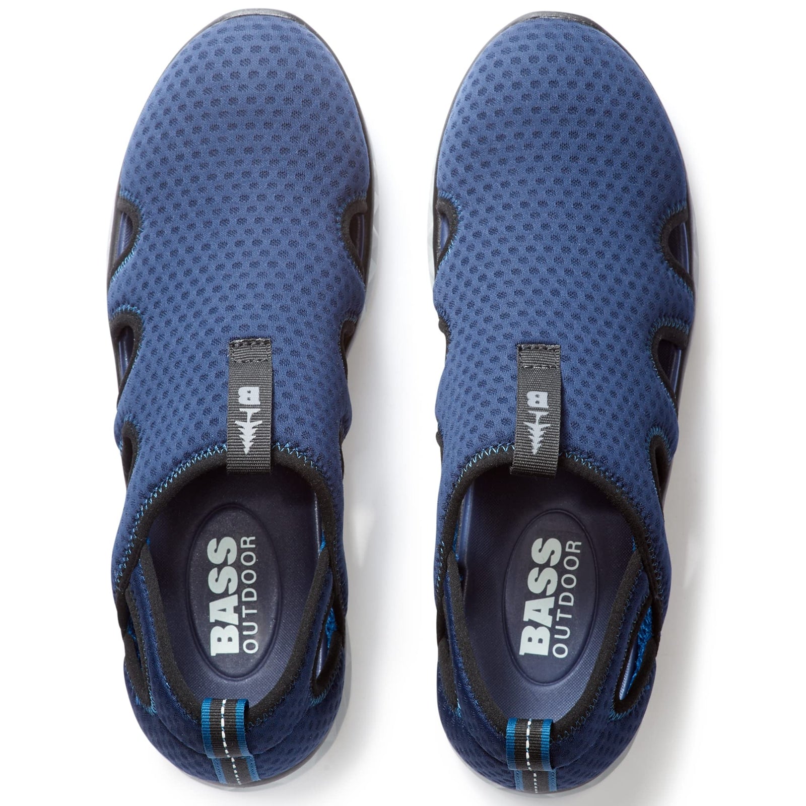 BASS OUTDOOR Men's Hex Vented Hiking Shoes – Traction-Sole Mesh Slip-Ons, Ensign