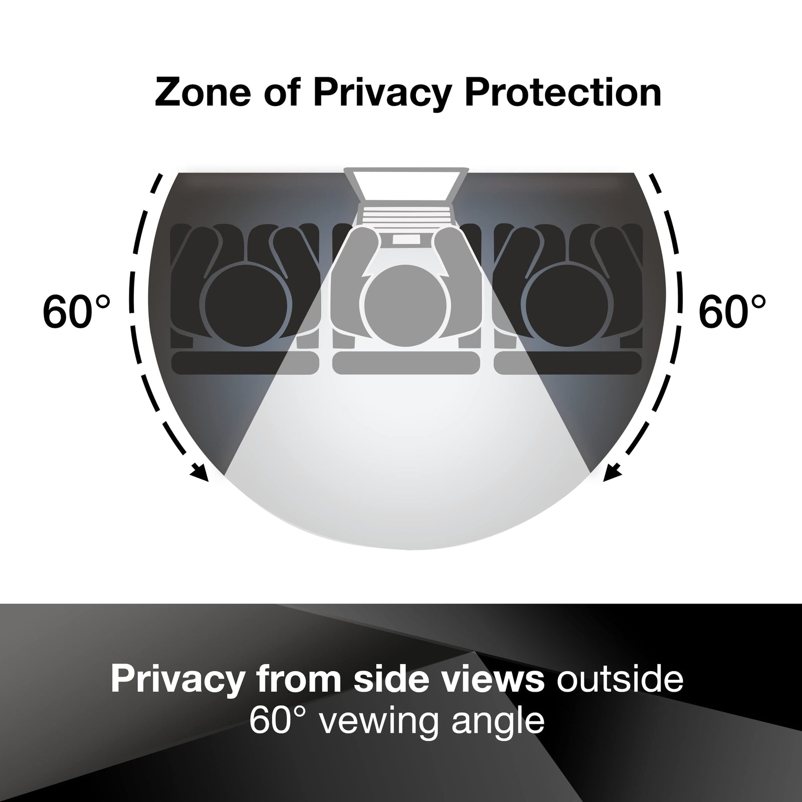 3M Privacy Filter for 20" Widescreen Monitor (PF200W9B), Black
