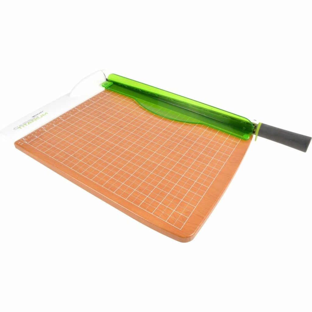 Westcott 16874 ‎15-Inch CarboTitanium Wood Base Guillotine Paper Cutter,