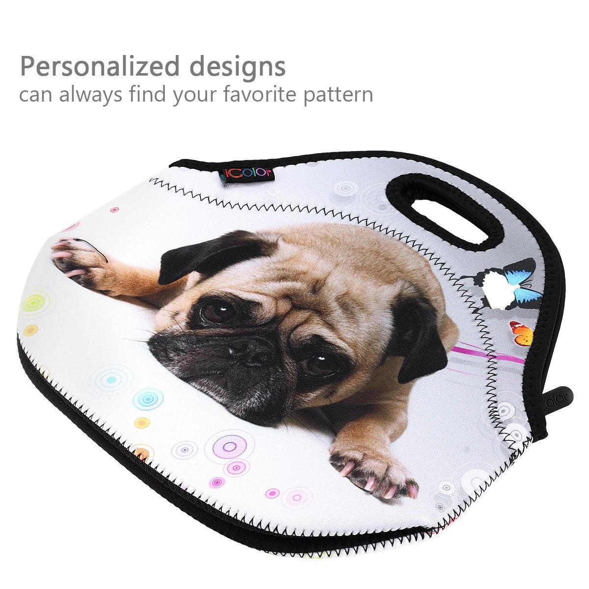 iColor Lunch Bag, Neoprene, YLB-138, Unisex, Meal Holder, Waterproof,