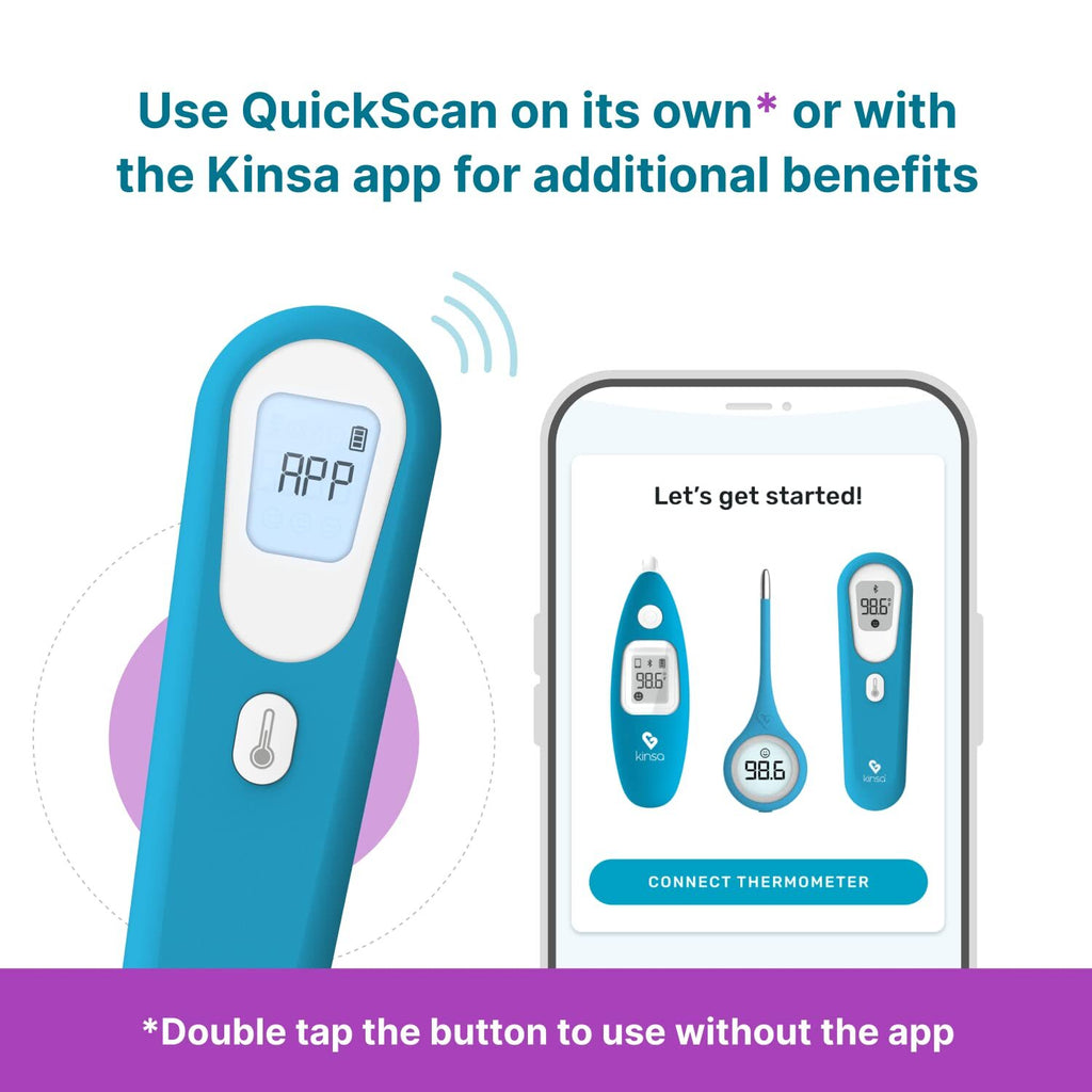Kinsa QuickScan Smart Thermometer - No-Touch, Contactless Digital Forehead