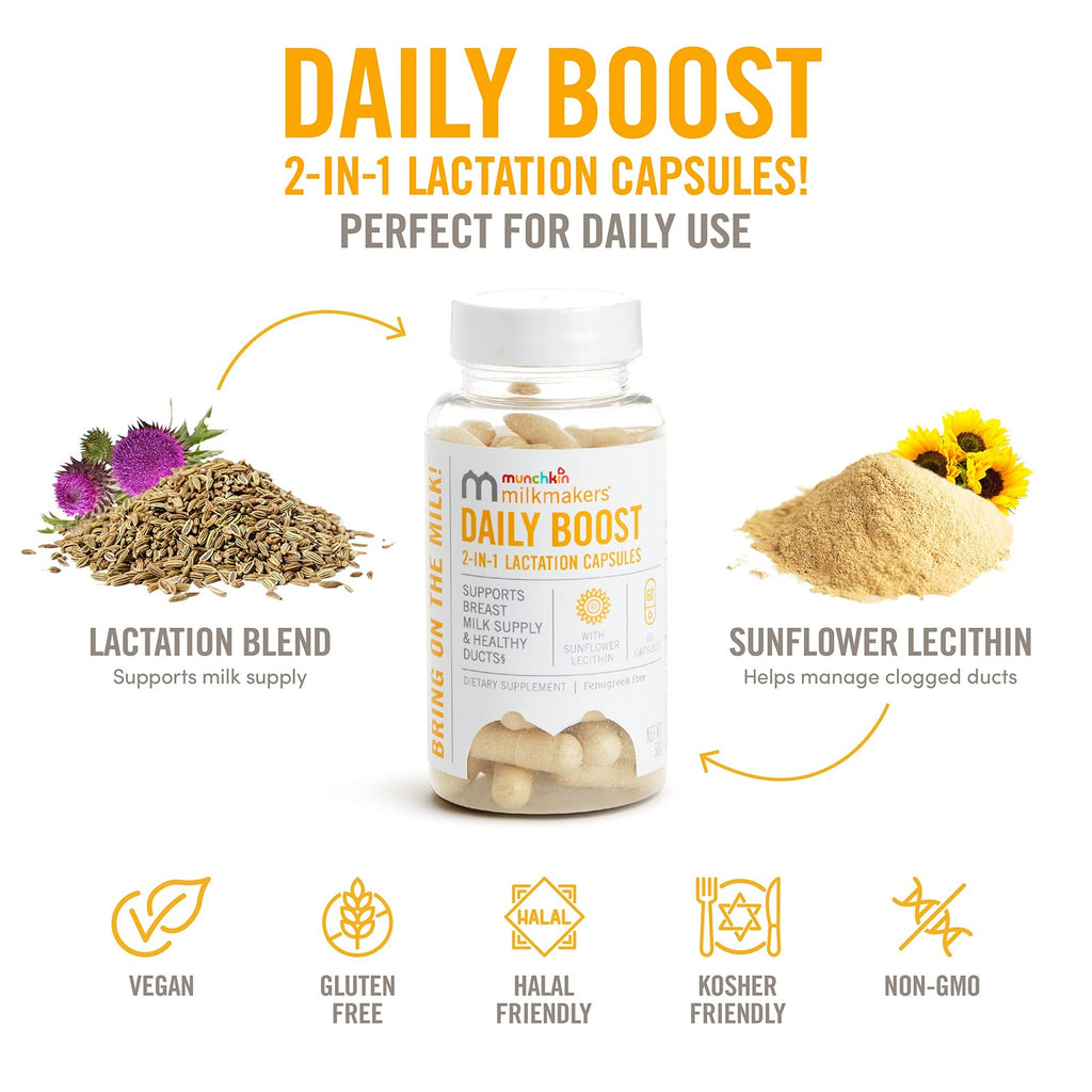 Munchkin® Milkmakers® Daily Boost 2-in-1 Lactation Supplements for