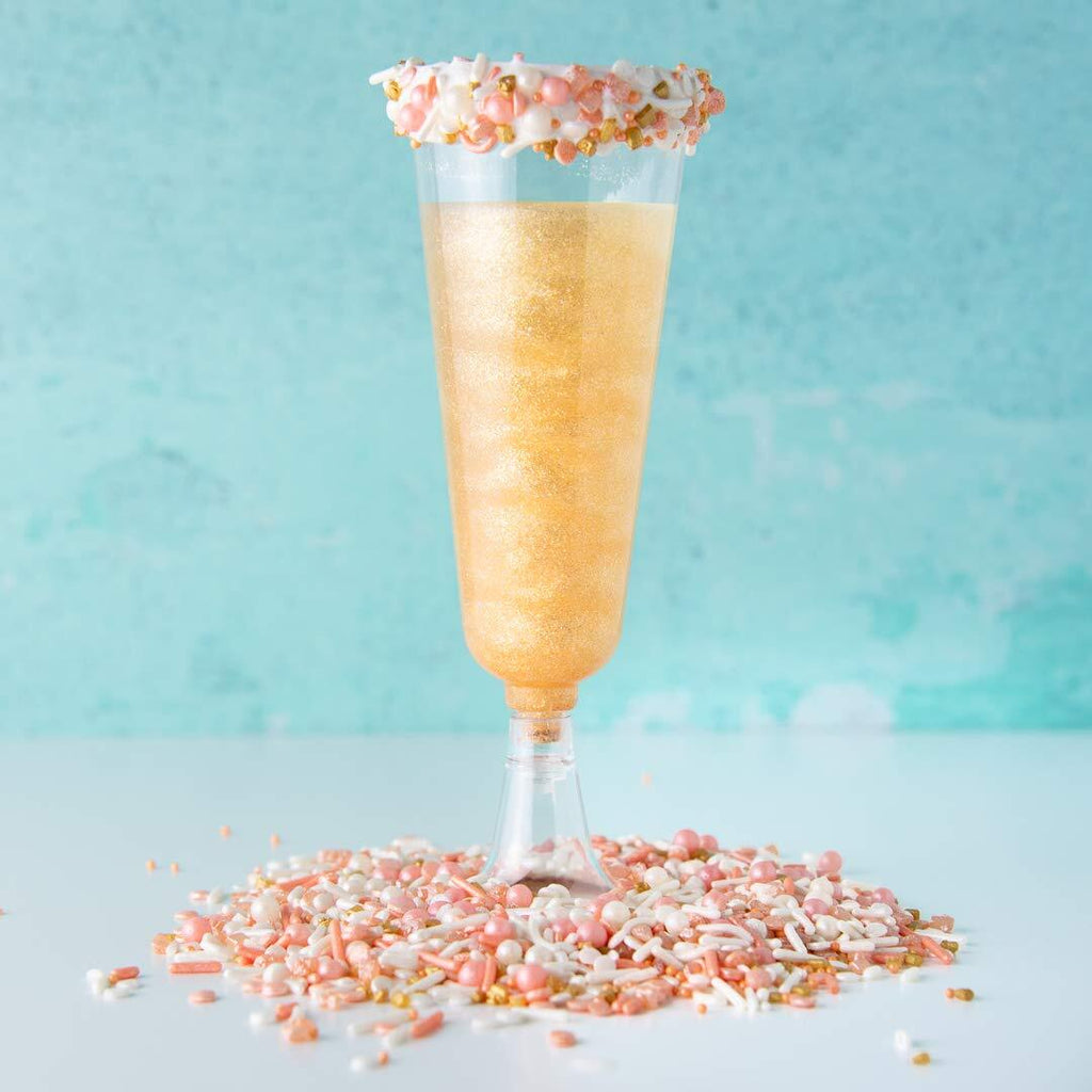 Sweets Indeed Sprinkles, Peach Rose Gold Edible Sprinkle Mix, Perfect for Cake
