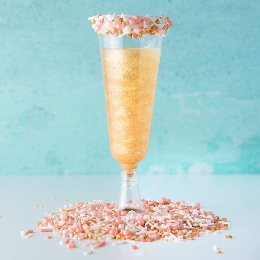 Sweets Indeed Sprinkles, Peach Rose Gold Edible Sprinkle Mix, Perfect for Cake