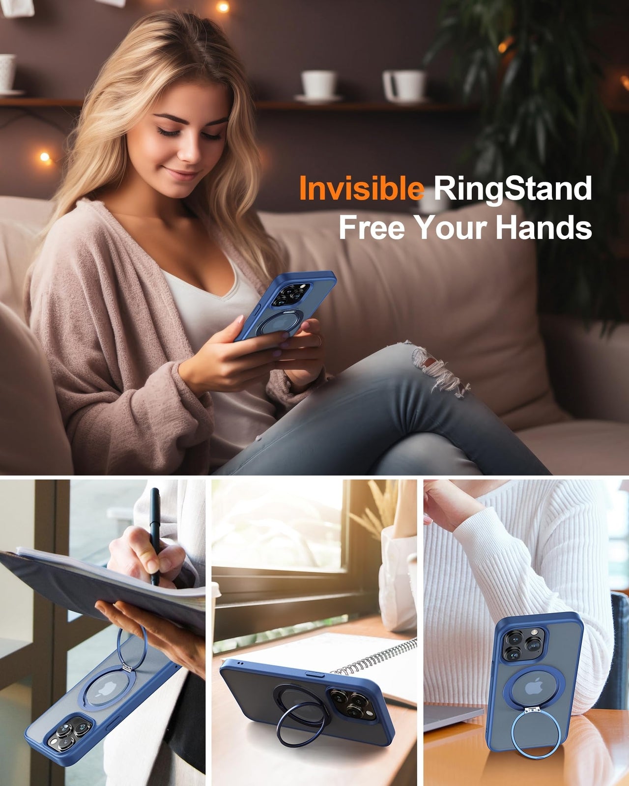 Meifigno 360° LoopStand Series Designed for iPhone 15 Pro Case with Stand,