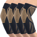 CYCLXY 2 Pairs Elbow Compression Sleeve ，Copper Tennis Elbow Braces for