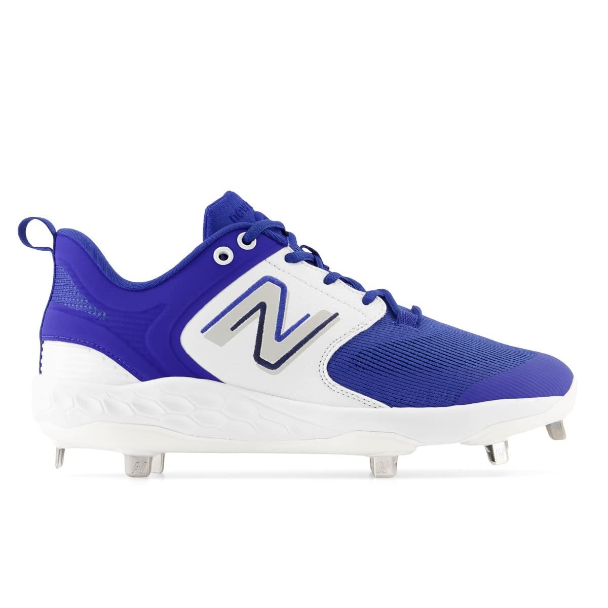 New Balance Men's Fresh Foam X 3000 V6 Metal Baseball Shoe, Royal/White, 14