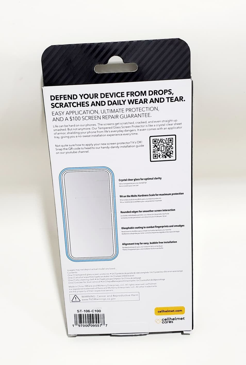 iPhone 16 Pro Tempered Glass Screen Protector Clear Anti-Scratch $100 Coverage