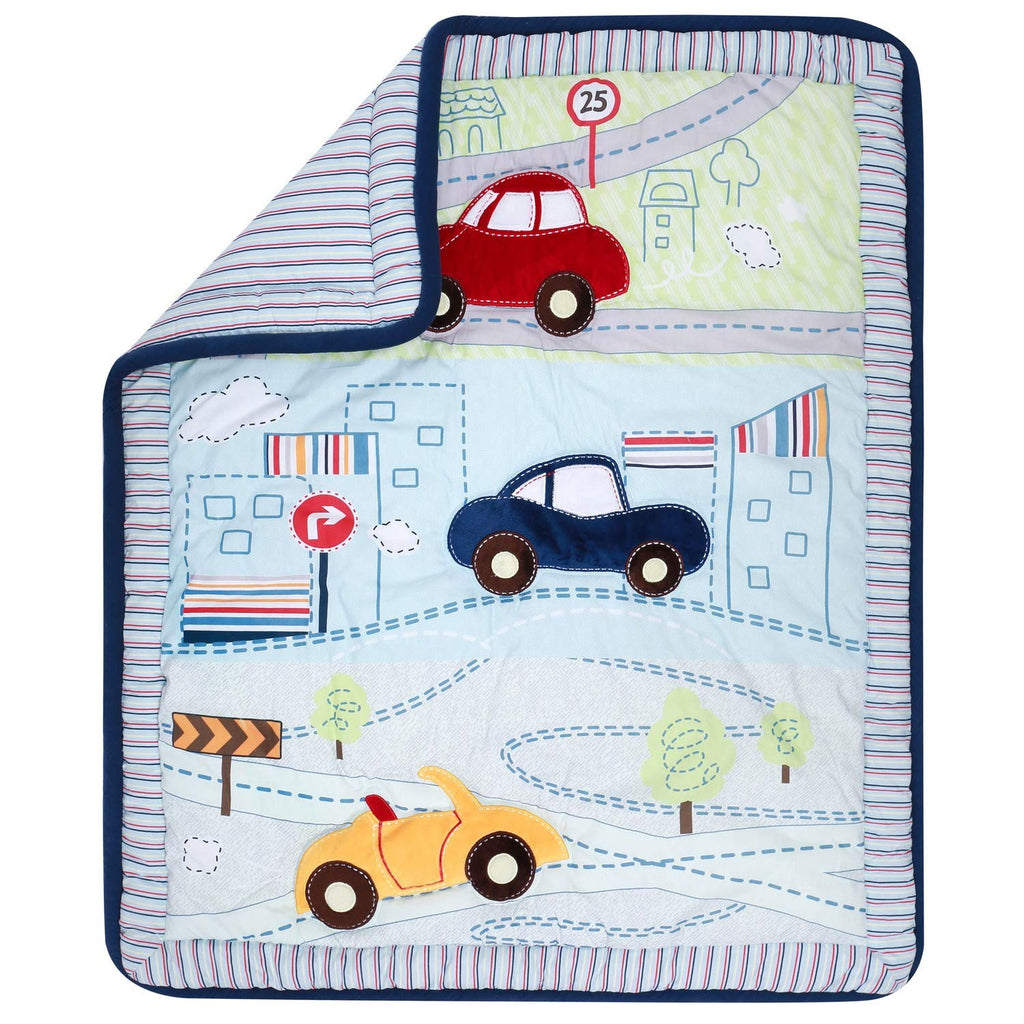 My Little Town 4-Piece Nursery Crib Bedding Set for Newborn Baby Infant