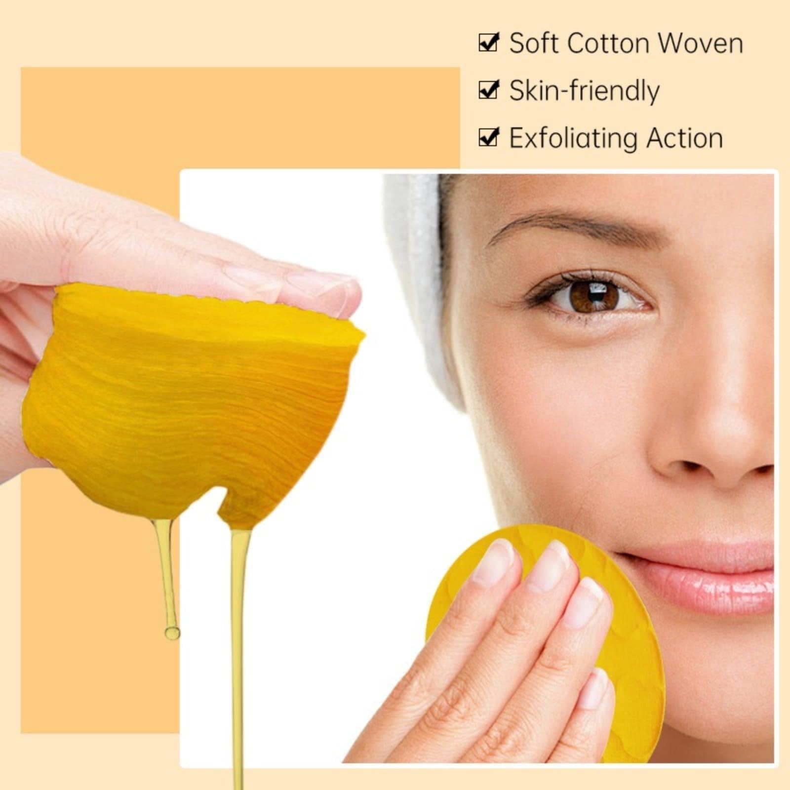 LULUWYDD Turmeric Cleansing pad, Used for exfoliating, Cleansing, and Facial