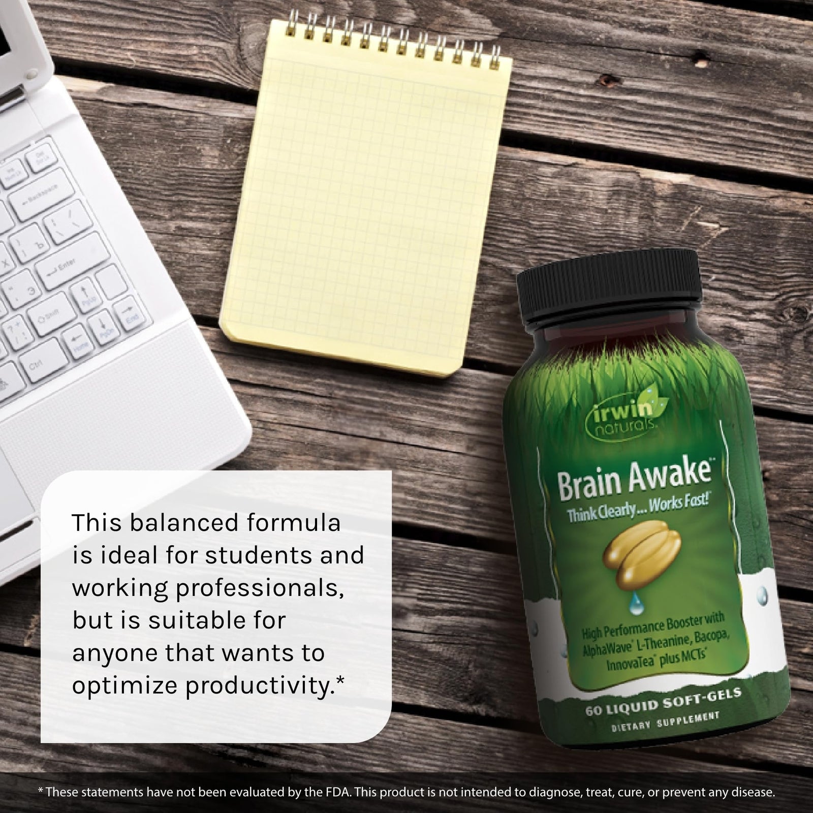 Irwin Naturals Brain Awake Enhanced Mental Performance, Increased Focus, Boost