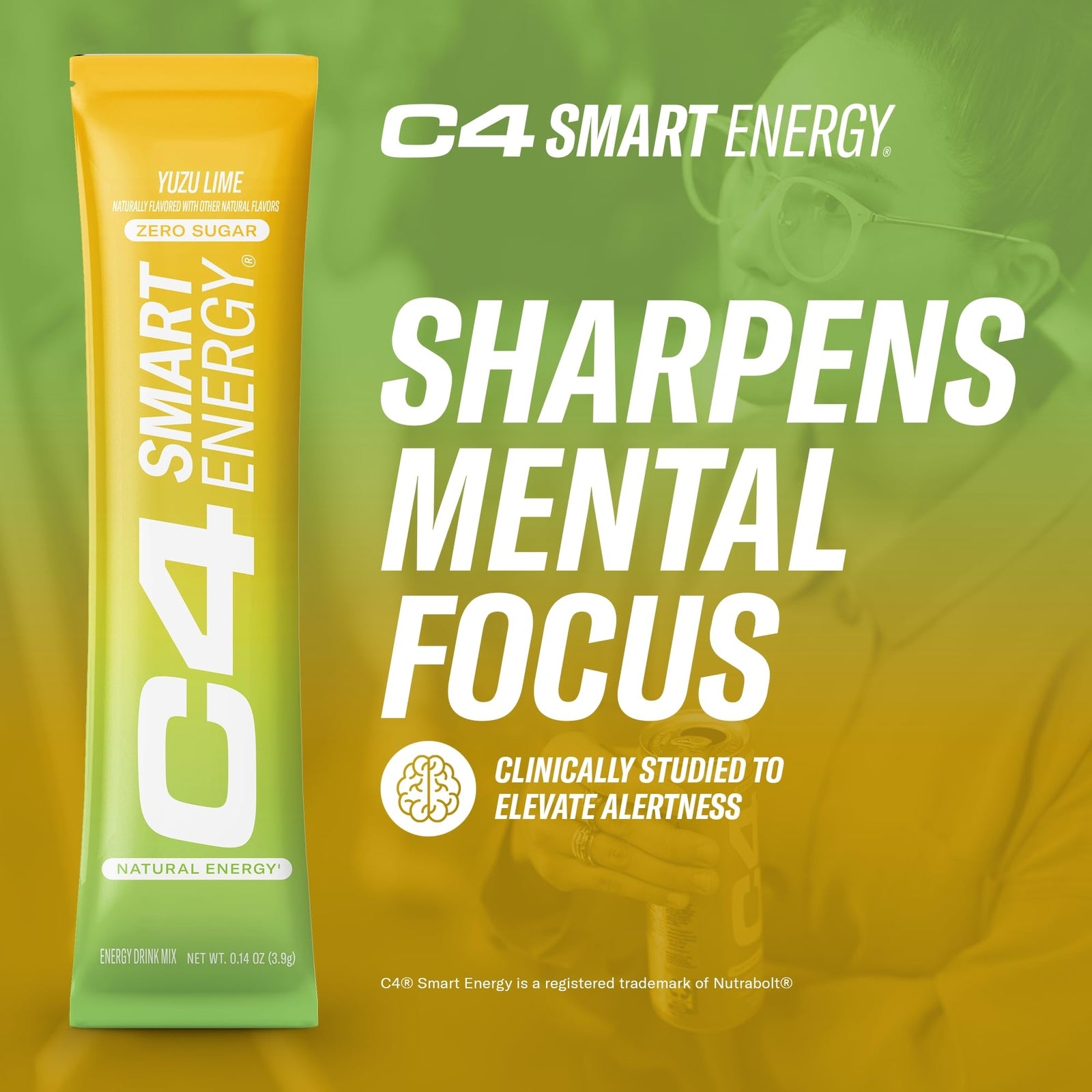 Cellucor C4 Smart Energy Powder Stick Packs Sugar Free 140 Ct