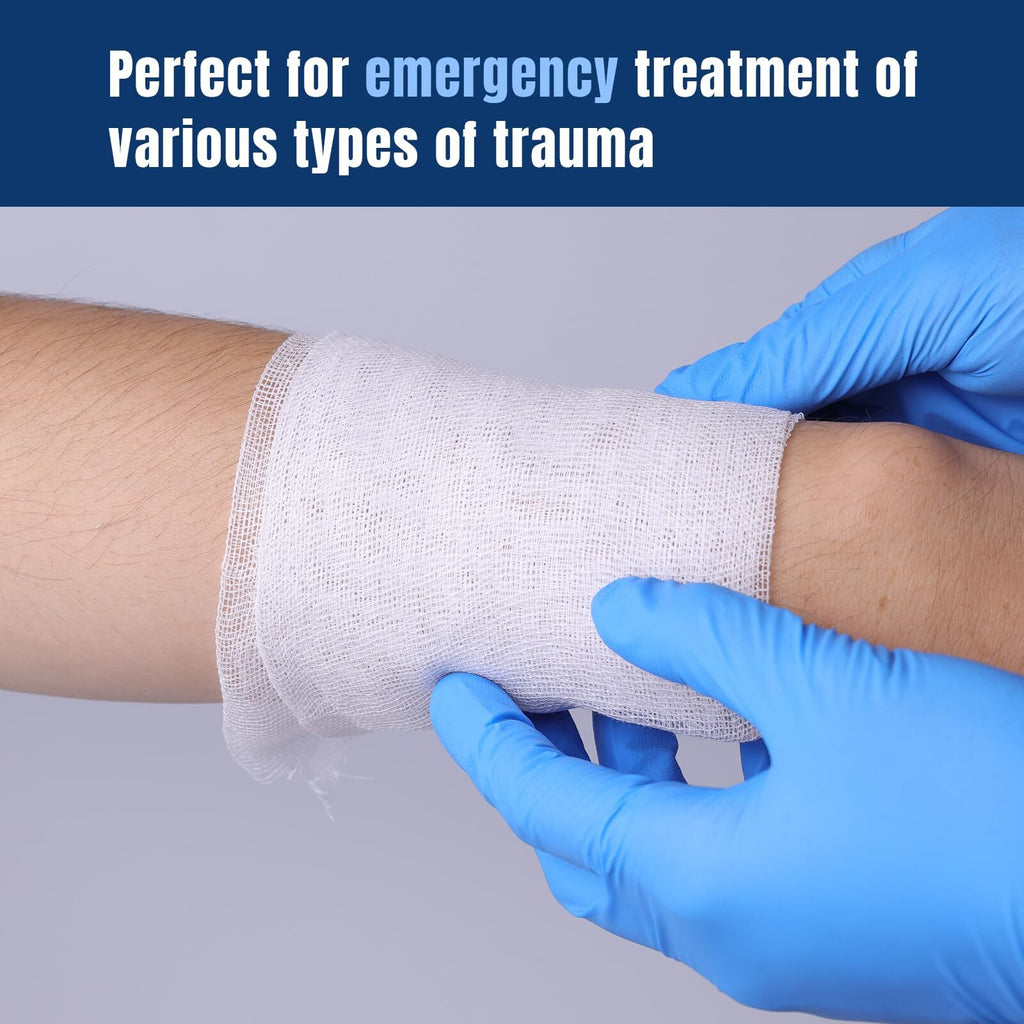 First Aid Sterile Woven Gauze Pads 4” x 4” for Wound Dressing|Pack of