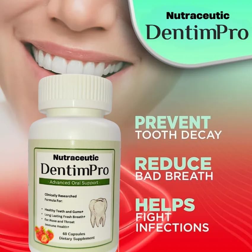 DentimPro Oral Support ⁠Healthy Teeth and Gums, Long Lasting Fresh Breath, Ear.