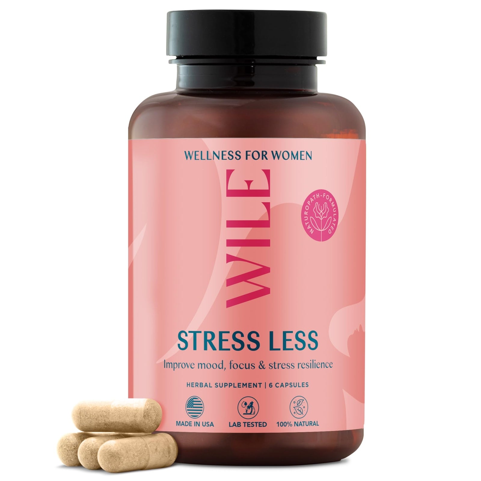 WILE Menopause & Perimenopause Supplements for Women with Ashwagandha - Stress