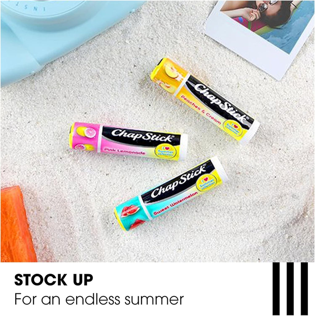 ChapStick Lip Balm, I Love Summer Collection, Variety 3-Pack – Sweet Watermelon,