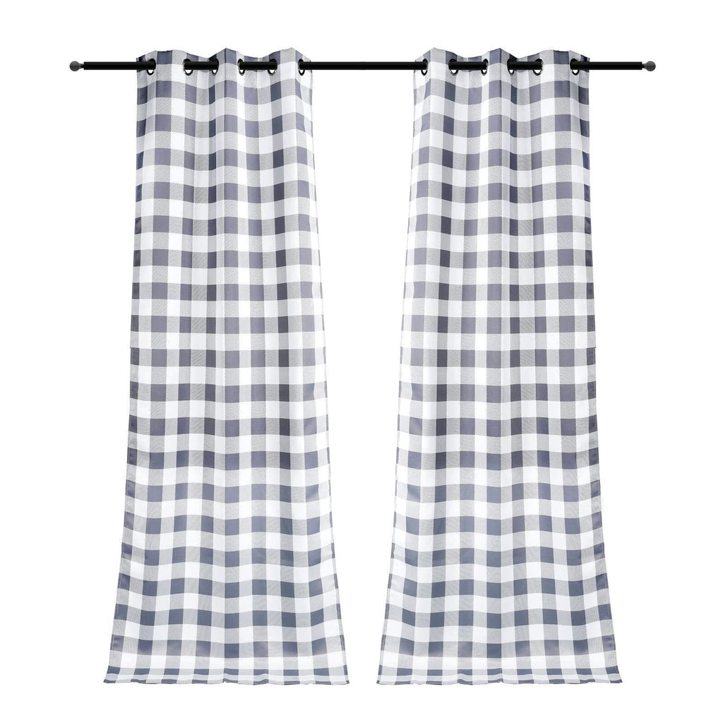 Simple Deluxe Buffalo Plaid Blackout Curtains Panels for Living Room, Bedroom