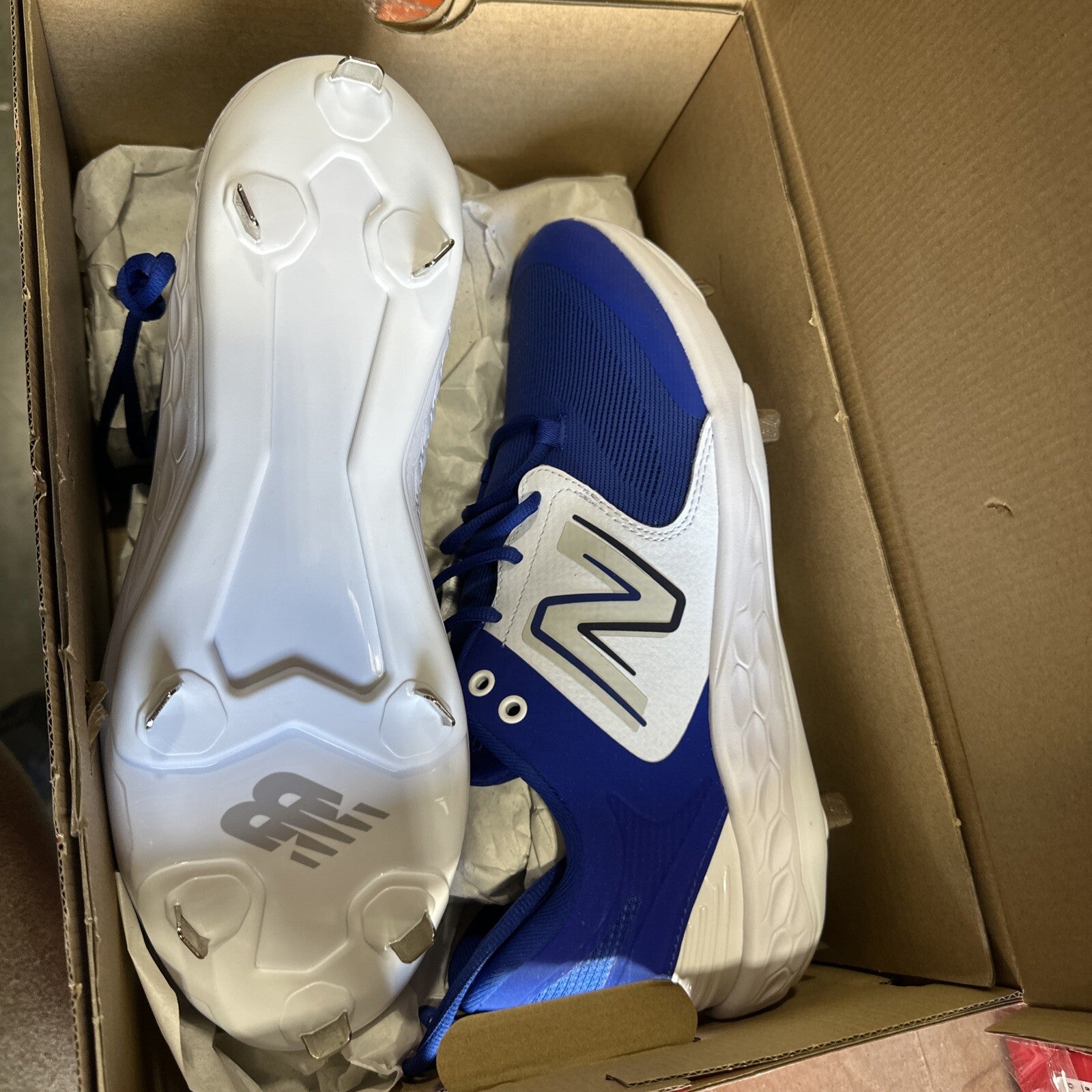 New Balance Fresh Foam X 3000 v6 L3000TB6 Baseball Metal Cleats Mens Sz 14 Blue