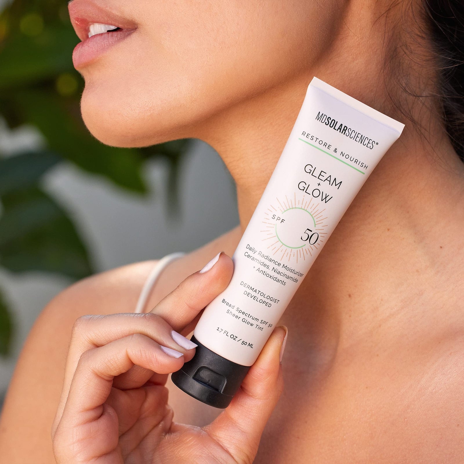 MDSolarSciences Gleam + Glow Sunscreen SPF 50 | Sheer Glow Tinted Moisturizer